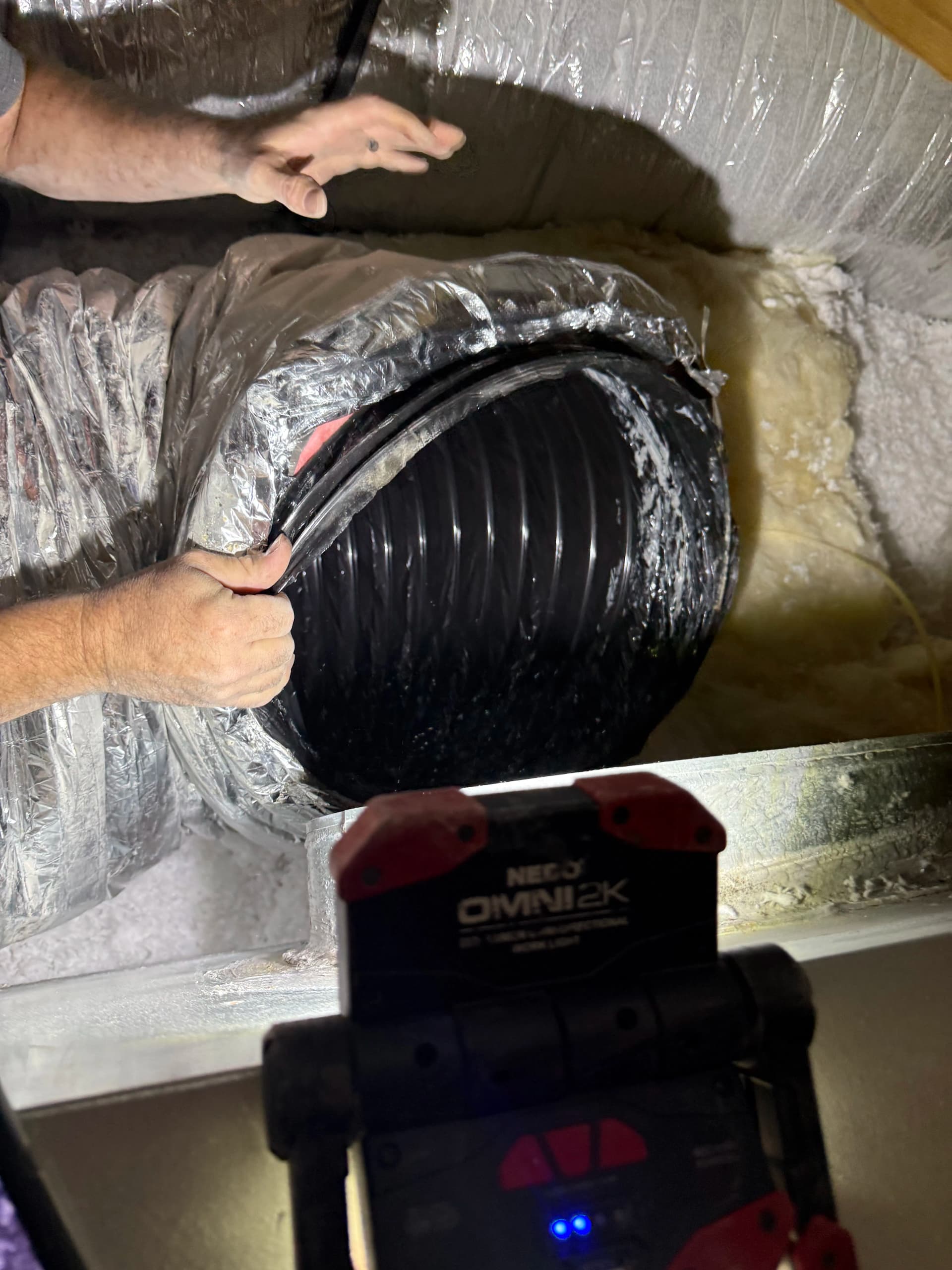 Gallery photos for Mold Found Inside HVAC Supply Plenum After Persistent Moisture Investigation: Image #1